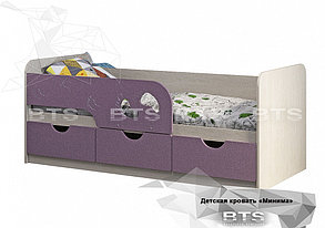 Кровать Минима 1,6 м дуб атланта/крем-брюле фабрика БТС, фото 2