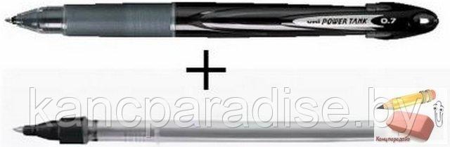 Ручка шариковая Power Tank SG-200+стержень, 0,7 мм., полупрозрачный корпус, черный