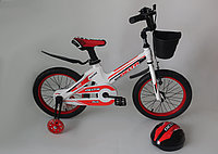 Детский облегченный велосипед Delta Prestige S 16'' + шлем (белый/красный), фото 1