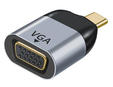 Адаптер - переходник USB3.1 Type-С - VGA, mini, серебро 556139