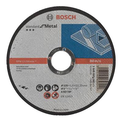 Круг отрезной 125 х 1,6 х 22.2 мм BOSCH Standard for Metal (по металлу)
