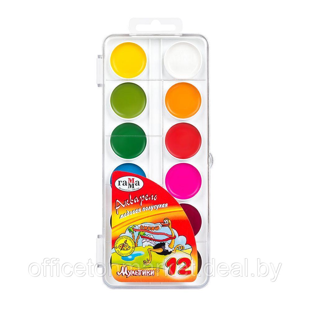 Краски акварельные "Мультики", 12 цветов, ассорти - фото 1 - id-p146263515