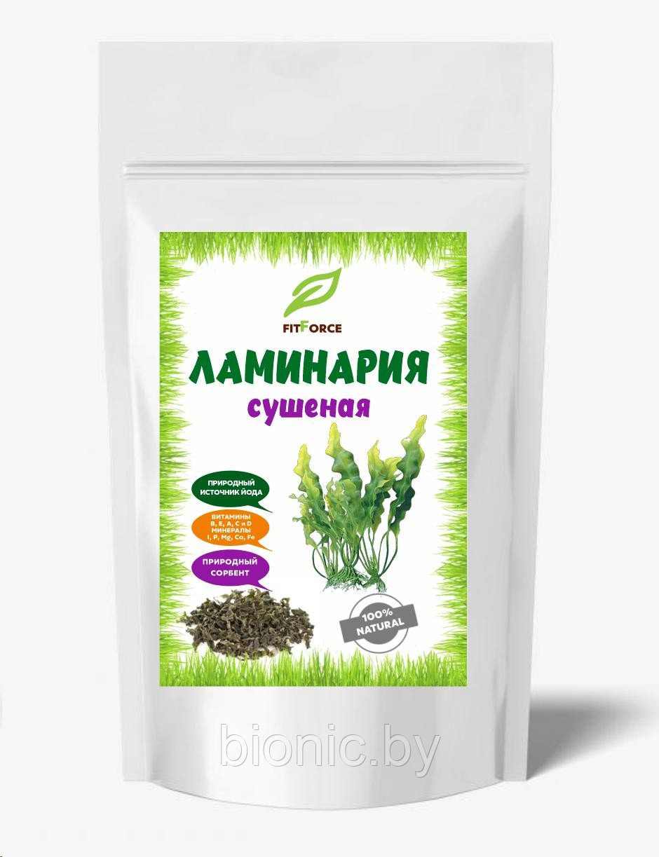 Ламинария (морская капуста) естественной сушки "FITFORCE", 100г 1/25 - фото 1 - id-p31789161