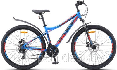 Велосипед Stels Navigator 710 MD 27.5 V020 (2023)синий/черный/красный рама 16" - фото 1 - id-p182596521