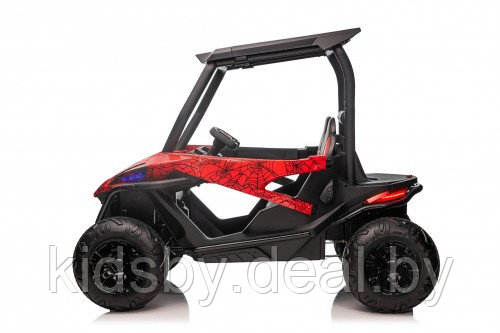 Детский электромобиль RiverToys X777XX (красный паук) полноприводный, двухместный - фото 3 - id-p182597844