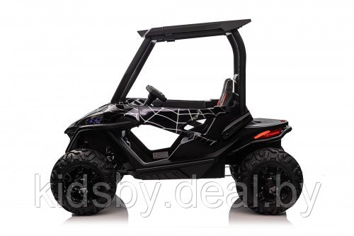 Детский электромобиль RiverToys X777XX (черный) полноприводный, двухместный - фото 2 - id-p182597847