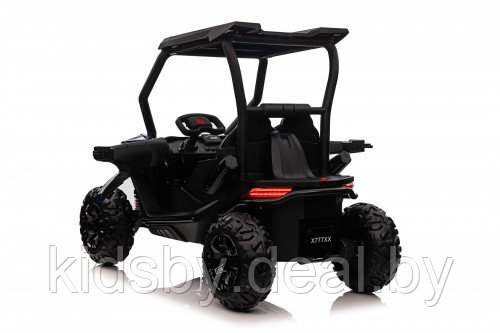 Детский электромобиль RiverToys X777XX (черный) полноприводный, двухместный - фото 4 - id-p182597847