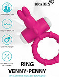 Эрекционное кольцо с вибрацией Ring Venny-Penny, розовый, фото 8