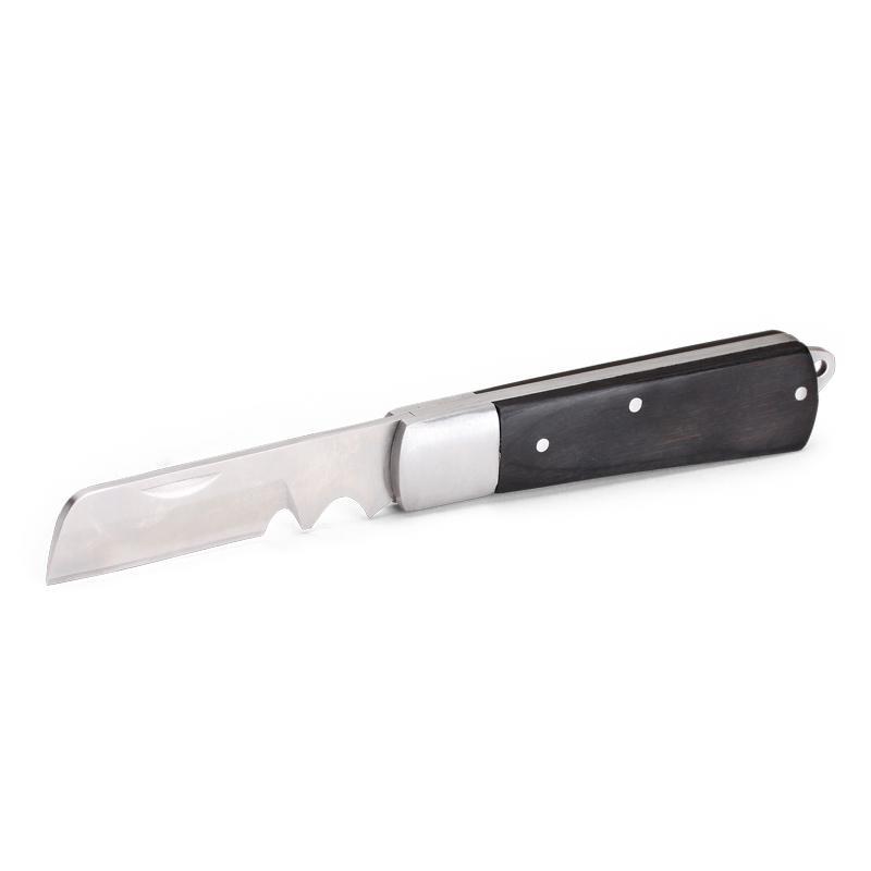 НМ-10: Нож монтерский большой складной с прямым лезвием и зоной для зачистки кабеля - фото 1 - id-p182662099