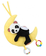 Музыкальная мягкая плюшевая игрушка подвеска Панда на луне, арт 1847-3 - фото 2 - id-p182673116