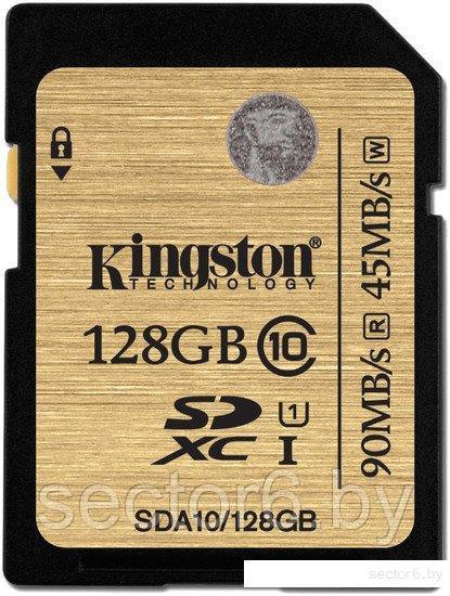 Карта памяти Kingston SDHC Ultimate UHS-I U1 (Class 10) 128GB (SDA10/128GB) - фото 1 - id-p182676883