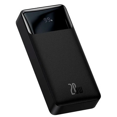 Внешний аккумулятор Baseus PPDML-M01 Bipow Digital Display Power bank 20000mAh 20W черный - фото 2 - id-p182678378