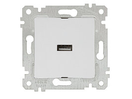 Розетка 1-ая USB (скрытая, без рамки) белая, RITA, MUTLUSAN (USB-зарядка, 5V-2.1A)