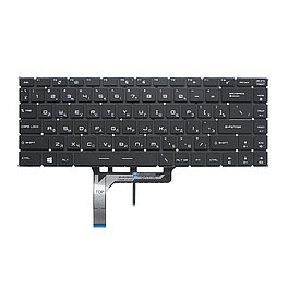 Клавиатура для ноутбука MSI GF63 черная, белая  подсветка