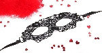 Черная ажурная текстильная маска Одри [EE-20354]