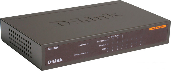 Коммутатор D-Link DES-1008P - фото 1 - id-p182682205