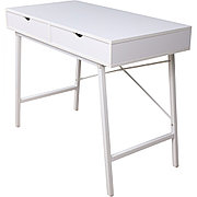 Стол письменный AGAT ECONOM, белый/белый металл, 1000*500*780