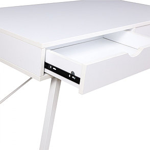 Стол письменный AGAT ECONOM, белый/белый металл, 1000*500*780, фото 2