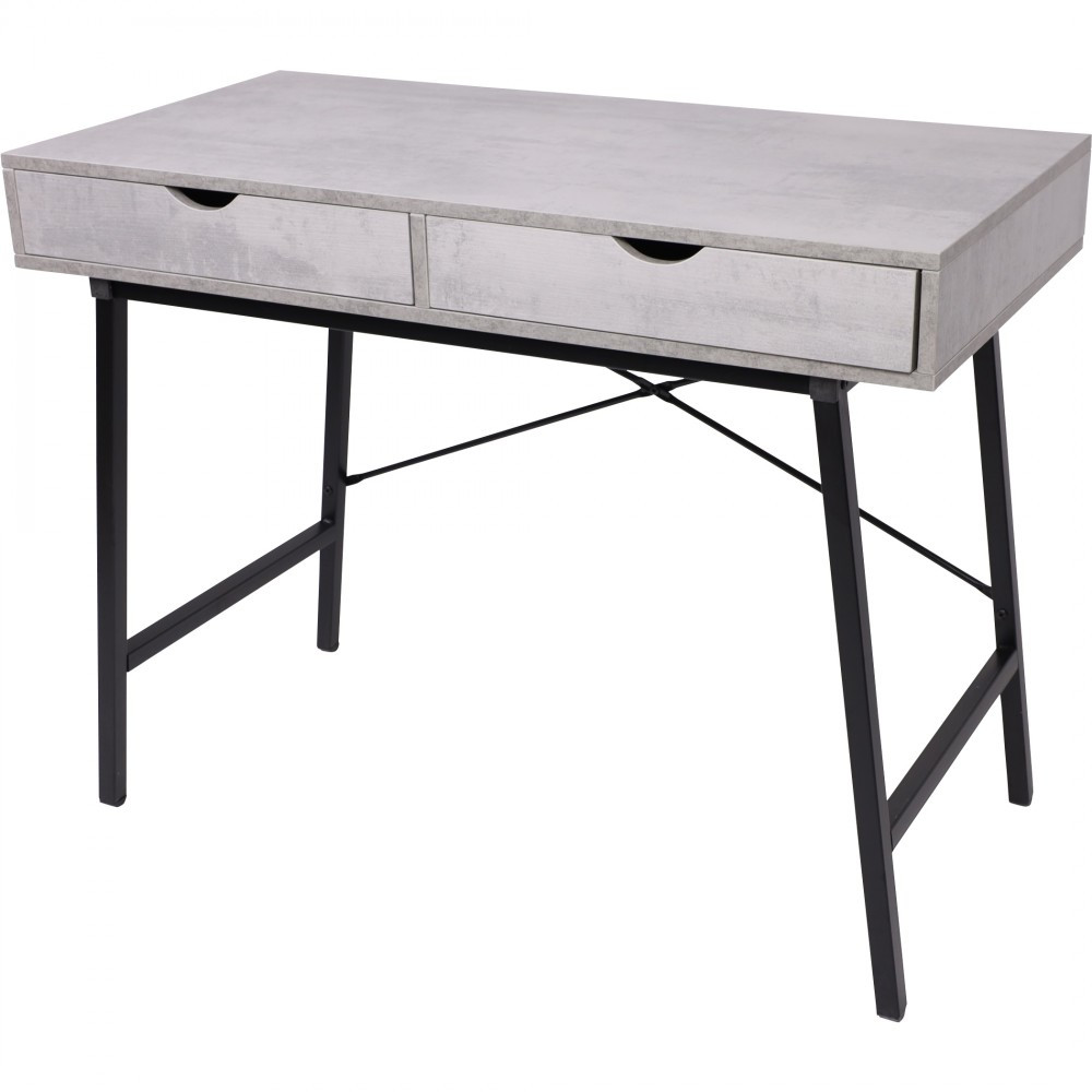 Стол письменный AGAT, бетон/черный металл, 1000*500*780