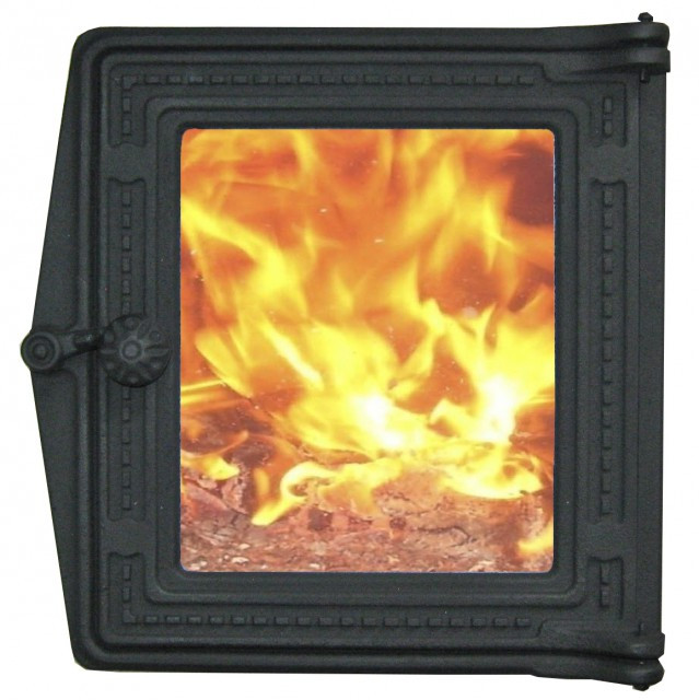 Дверка топочная крашеная со стеклом ДТ-4С RLK 517 250х280