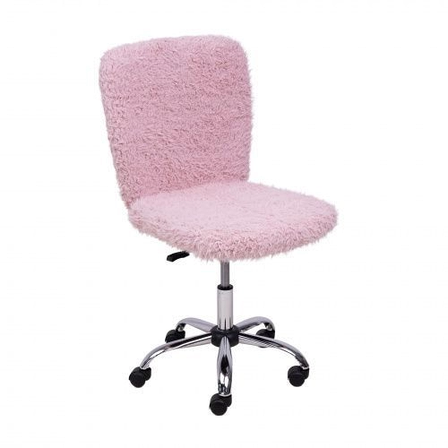 Кресло поворотное FLUFFY, искусственный мех, нежно-розовый, фото 2