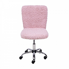 Кресло поворотное FLUFFY, искусственный мех, нежно-розовый, фото 2