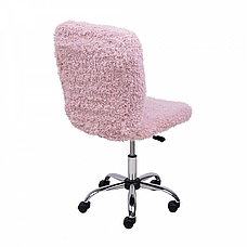 Кресло поворотное FLUFFY, искусственный мех, нежно-розовый, фото 3