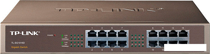 Коммутатор TP-Link TL-SG1016D - фото 1 - id-p182692858