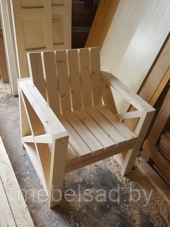 Кресло садовое и банное из массива сосны "Прованс Элегант №2" - фото 1 - id-p182706387