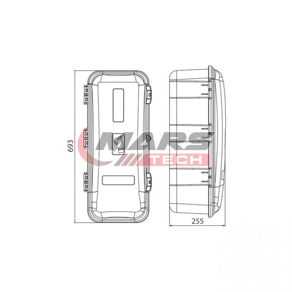 Ящик для огнетушителя MARSTECH 6-9 кг с фиксатором и застежкой - фото 3 - id-p103389980