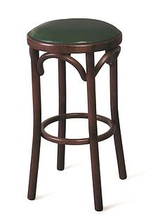 Табурет барный 650 Венский мягкий (темный тон, экокожа Зеленая)