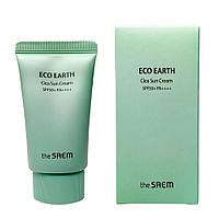 Солнцезащитный крем для чувствительной кожи The Saem Eco Earth Cica Sun Cream SPF 50+ PA++++