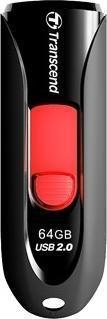 Флешка 64 Гб Transcend JetFlash 590 (TS64GJF590K) USB 2.0 Type A, черно-красная