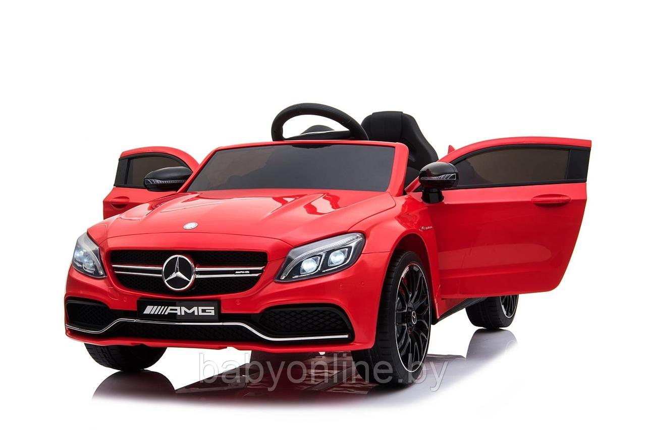 Детский электромобиль Mercedes-Benz C63 красный с пультом - фото 2 - id-p182732723