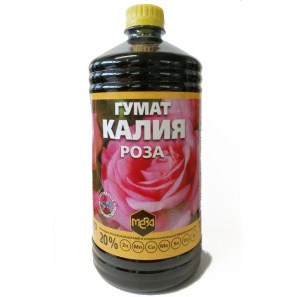 Жидкое удобрение Гумат Калия Роза ОБОГАЩЕННЫЙ 20% фульвокислот 0,5 л. ООО "Мера", РФ