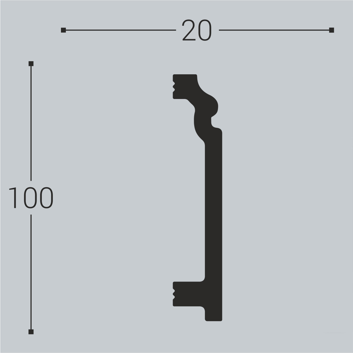 Плинтус напольный дюрополимер П4 100/20 100*20*2000мм - фото 2 - id-p182733033