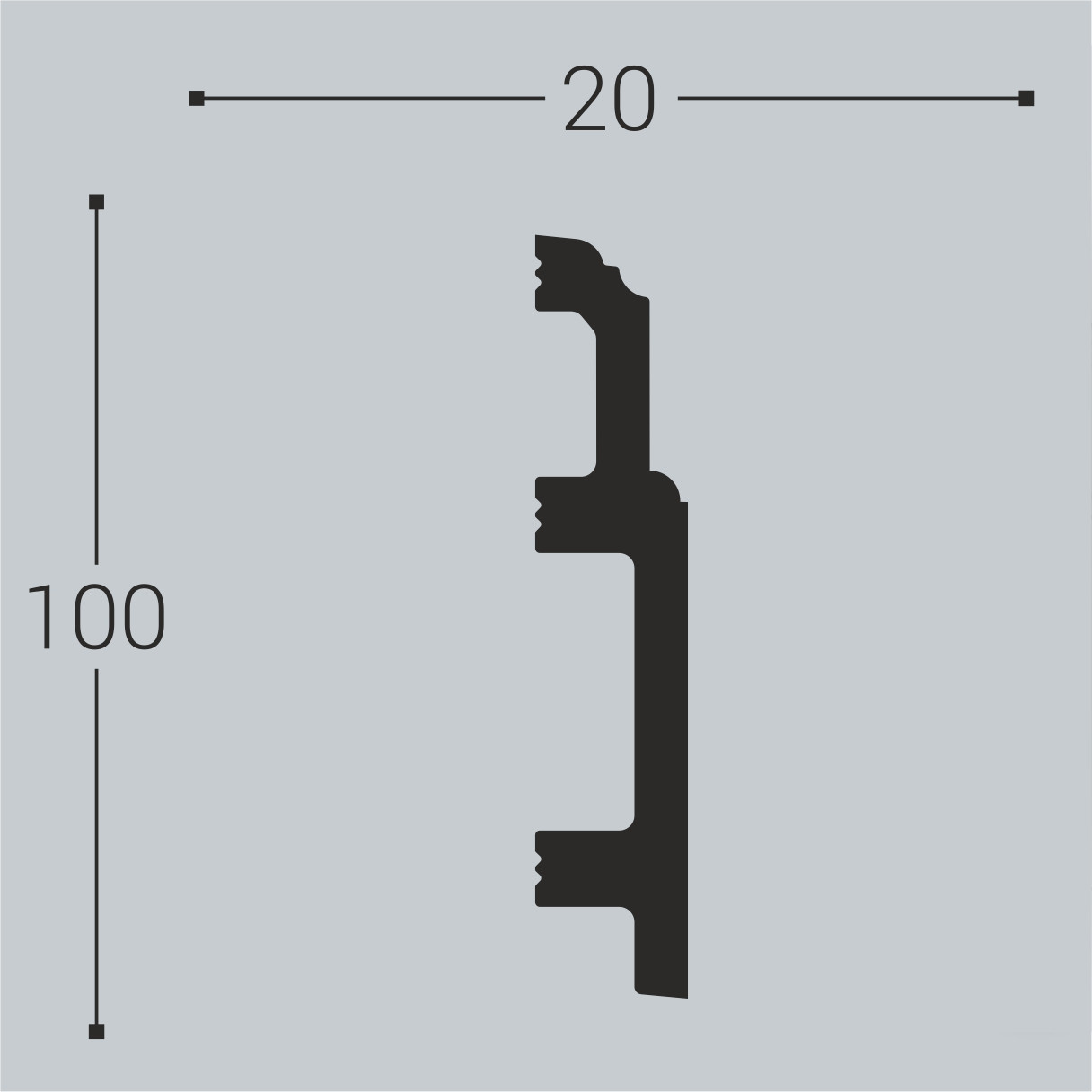 Плинтус напольный дюрополимер П10 100/20 100*20*2000мм - фото 2 - id-p182733128