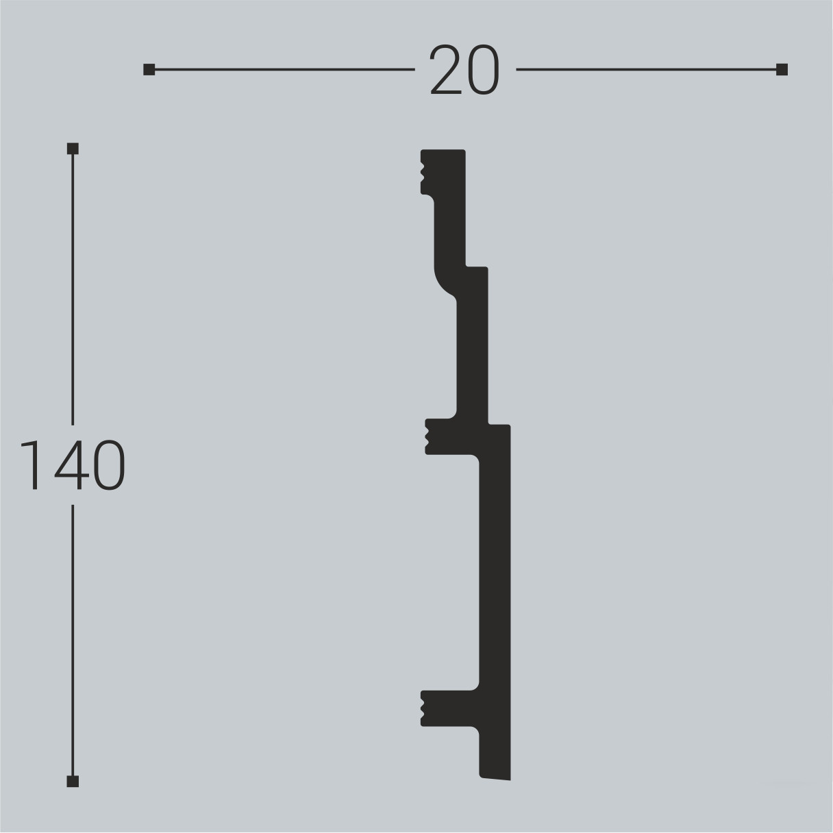 Плинтус напольный дюрополимер П13 140/20 140*20*2000мм - фото 2 - id-p182733226