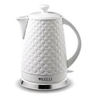 Керамический чайник белого цвета 1,8л Kelli- KL-1340