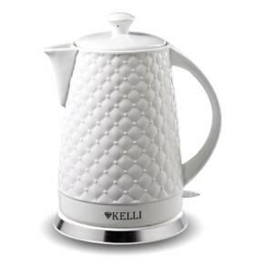 Керамический чайник белого цвета 1,8л Kelli- KL-1340 - фото 1 - id-p182749446