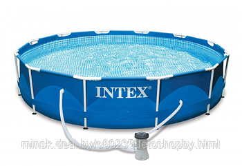 Каркасный бассейн Intex 28212 Metal Frame Pool 366 x 76 см. + насос-фильтр 2006 л/ч