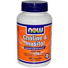 NOW Choline & Inositol 250/250 mg 100 caps