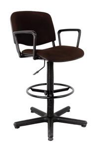 Кресло ИСО ринг база с подлокотниками для ресепшн и администраторов, стул ISO R/B в кож/заме на стопках. V - фото 9 - id-p182760404