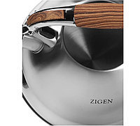 Чайник металлический со свистком 3л Zigen ZG-400, фото 3