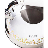 Чайник металлический со свистком 3л Zigen ZG-551, фото 3