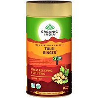 Чай Тулси Имбирь Organic India Tulsi Ginger, 100г - снижает стресс, укрепляет иммунитет