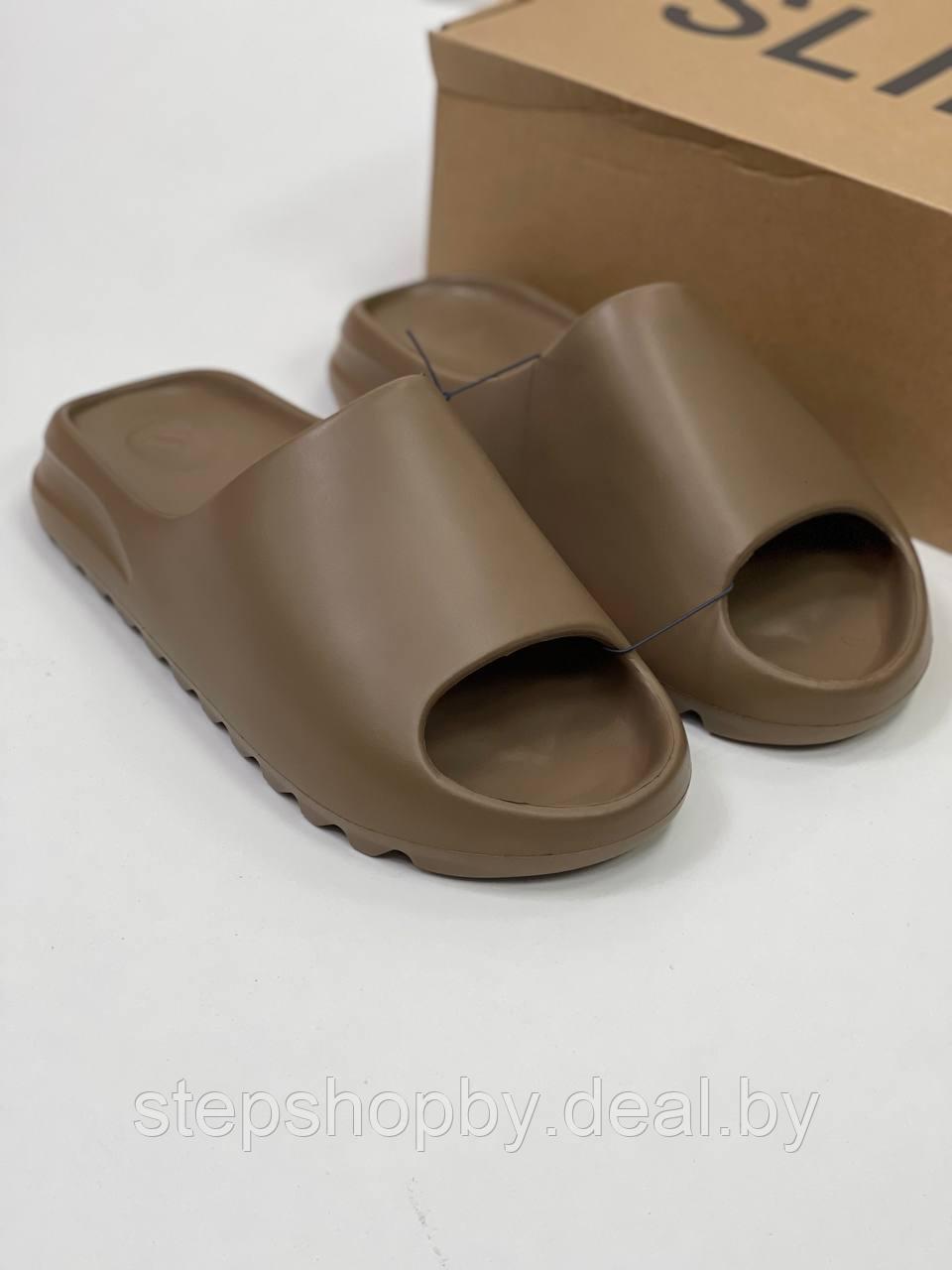 Cланцы ADIDAS YEEZY SLIDES "BROWN" - фото 1 - id-p182767336