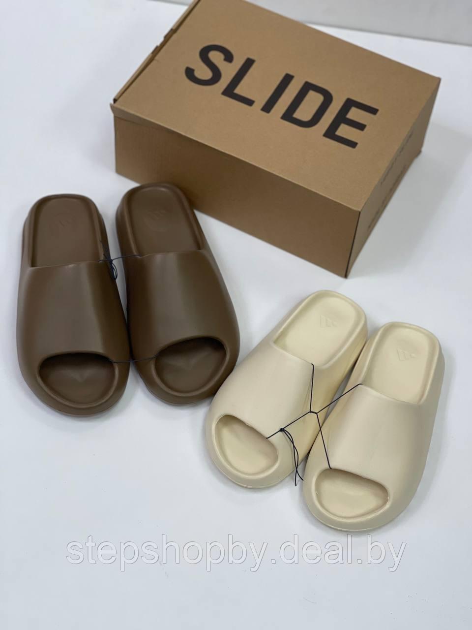 Cланцы ADIDAS YEEZY SLIDES "BROWN" - фото 2 - id-p182767336