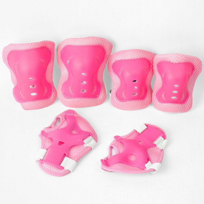 Комплект защиты розовый (колени, локти, запястья), фото 1