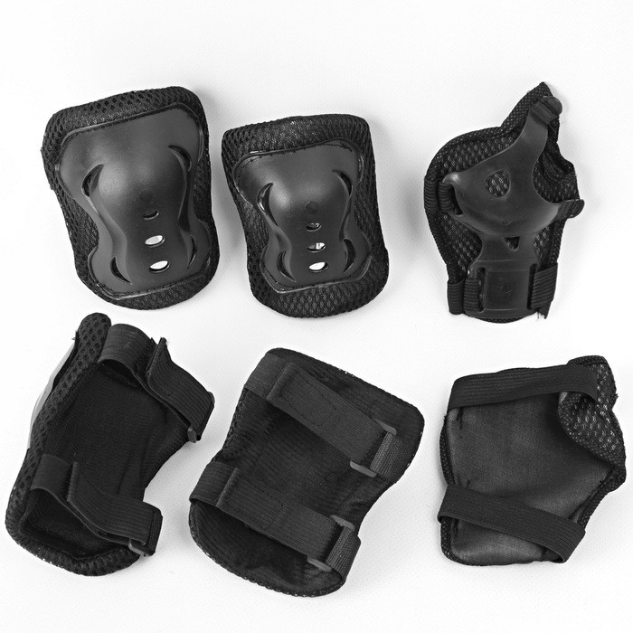 Комплект защиты черный (колени, локти, запястья) - фото 2 - id-p182776195